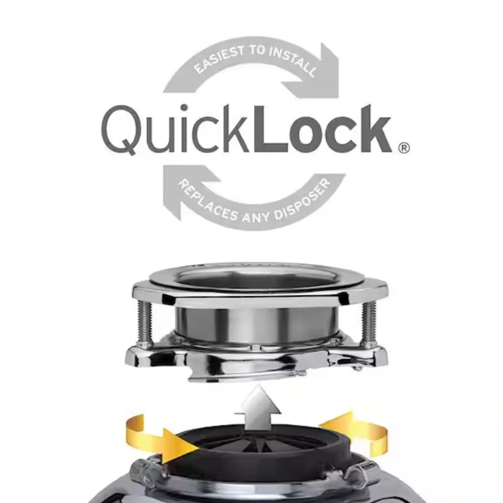 InSinkErator Sink Mount QLM00 Chrome Quick Lock  Flange & Splash Guard Accessory - Picture 3 of 4